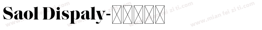 Saol Dispaly字体转换